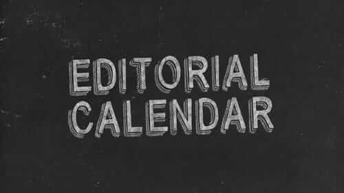 Editorial Calendar Black Image