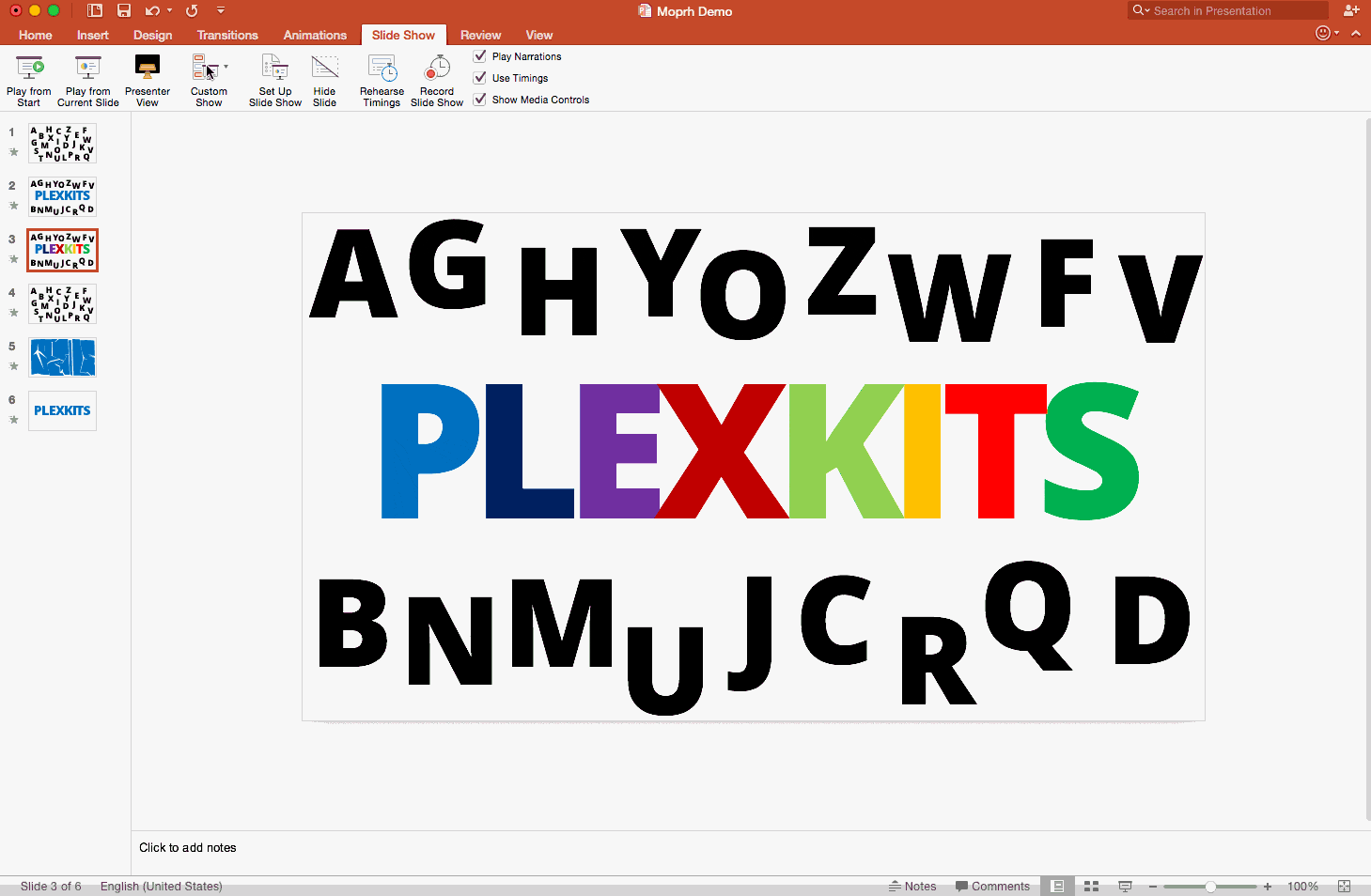 PowerPoint Morph changes text color