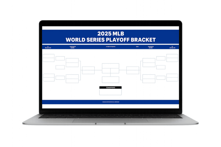 2025 MLB World Series Playoff Bracket Google Sheets & Excel