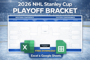 2026 NHL Stanley Cup Playoff Bracket Google Sheet & Excel