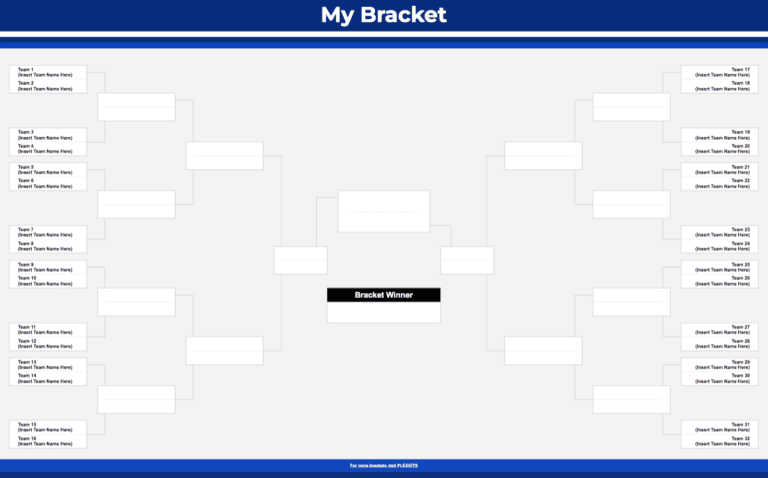 Free 32 Team Competition Bracket Template (Excel And Google Sheet) Free 32 Team Competition Bracket Template (Excel And Google Sheet)