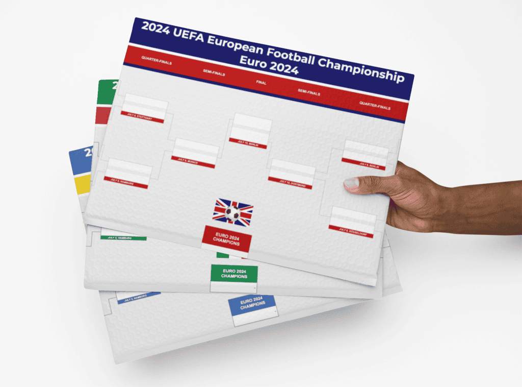 Uefa Euro 2024 Bracket Google Sheets Mockup Of A Person Holding Three Bubble Mailers M32448