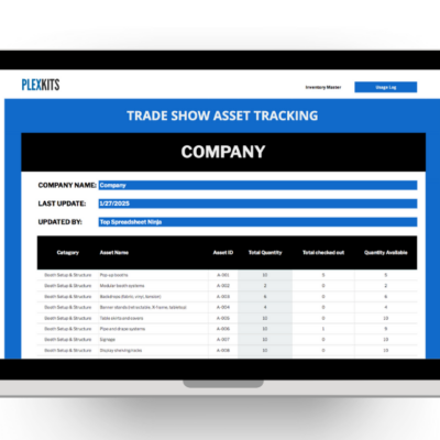 Trade Show Asset Tracking Sheet