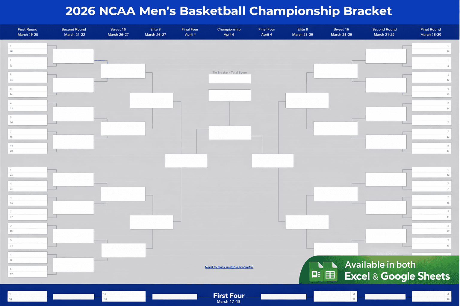 2026 ncaa men's basketball championship bracket image