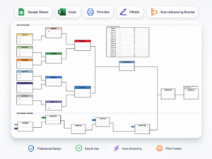 Double Elimination Bracket Templates: Free Excel & Google Sheets