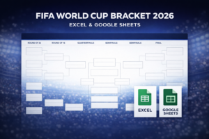 FIFA World Cup Bracket 2026 (Excel & Google Sheets)
