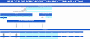 Free Best of 3 Legs Round-Robin Tournament Template – Google Sheets & Excel