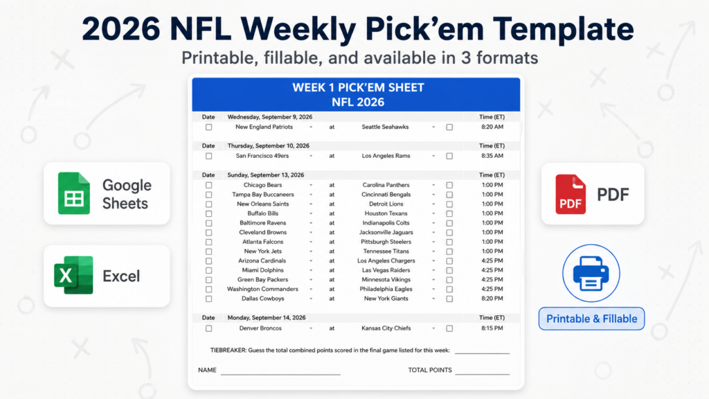 pick'ems sheet 2026