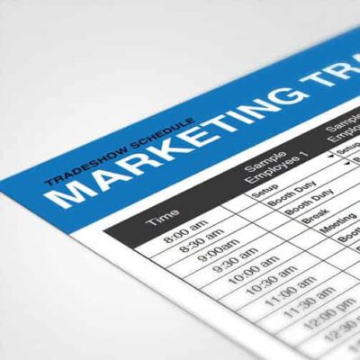 Trade Show Staff Schedule