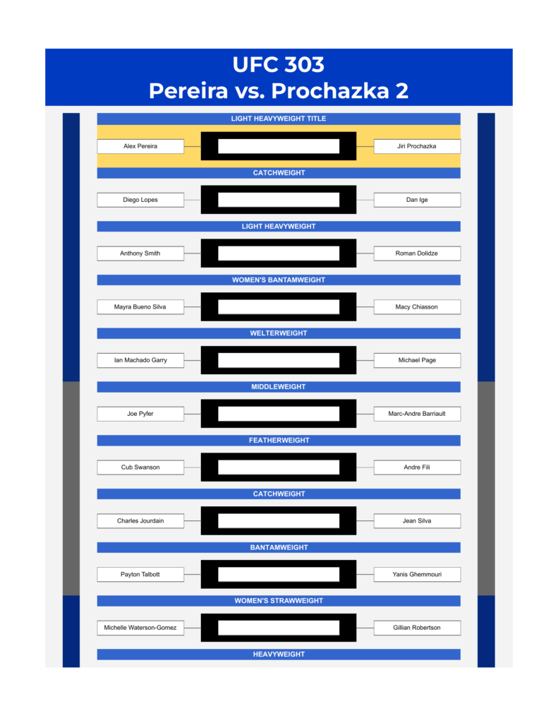 ufc 303 bracket pereira vs prochazka 2 excel google sheets feature