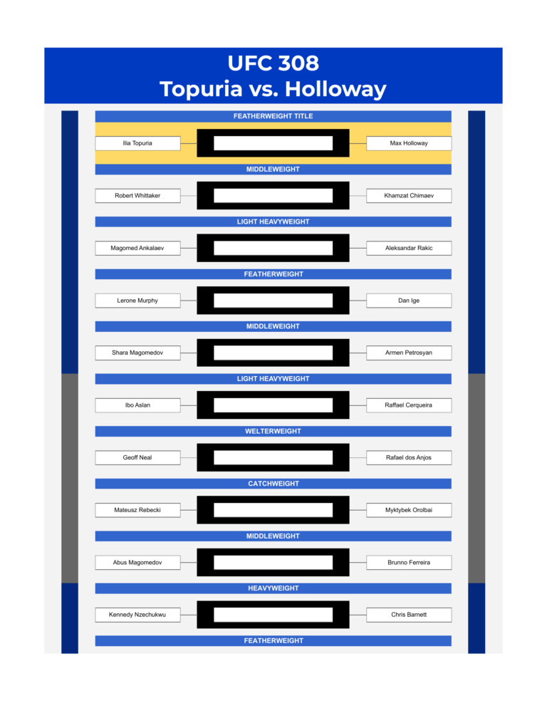 ufc 308 bracket topuria vs holloway excel google sheets feature