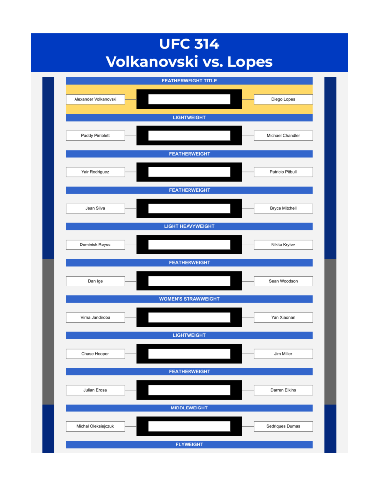 ufc 314 bracket volkanovski vs lopes excel google sheets feature