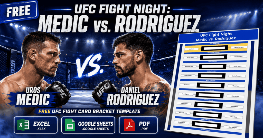 ufc fight night bracket medic vs rodriguez excel google sheets feature