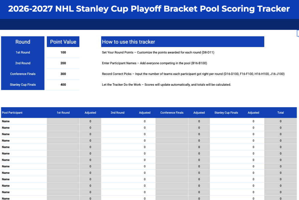 2026 2027 nhl pool