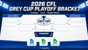 2026 CFL Grey Cup Playoff Bracket Google Sheets & Excel