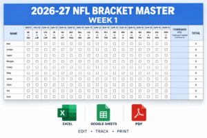 2026–27 nfl week 1 pick’em pool tracker