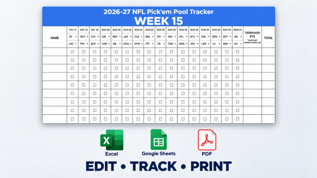 2026–27 nfl week 15 pick’em pool tracker