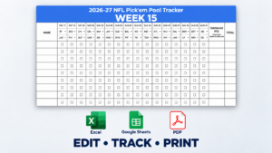 2026–27 nfl week 15 pick’em pool tracker