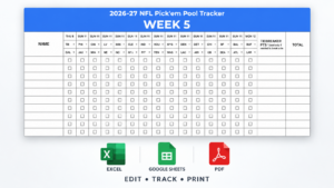 2026–27 nfl week 5 pick’em pool tracker