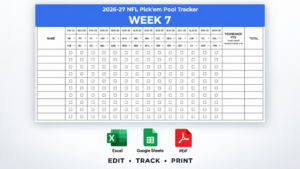 2026–27 nfl week 7 pick’em pool tracker